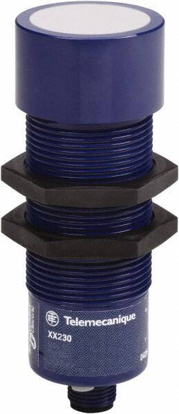 Telemecanique Sensors - PNP, 8m Detection, Cylinder, Ultrasonic Proximity Sensor - 4 Wires, IP65, 12 to 24 VDC, M30x1.5 Thread, 44mm Wide - USA Tool & Supply