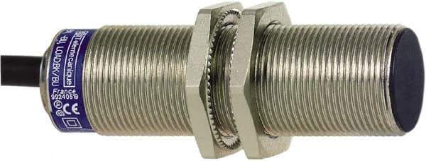 Telemecanique Sensors - NPN, PNP, 5mm Detection, Cylinder, Inductive Proximity Sensor - 2 Wires, IP68, 24 to 210 VDC, 24 to 240 VAC @ 50/60 Hz, M18x1 Thread, 60mm Long - USA Tool & Supply