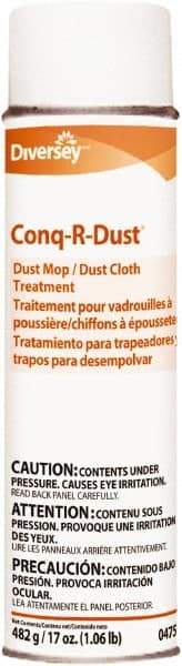 Diversey - Aerosol Dust Mop Treatment - Use on Asphalt, Cement, Concrete, Ceramic, Cork, Laminates, Finished Wood, Linoleum, Vinyl, Terrazzo, Vinyl Composite Tile (VCT) - USA Tool & Supply