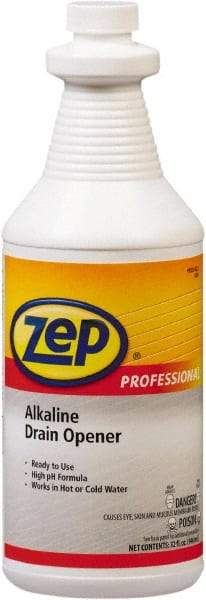 ZEP Commercial - 1 Qt Liquid Drain Cleaner - Unscented, Bottle - USA Tool & Supply