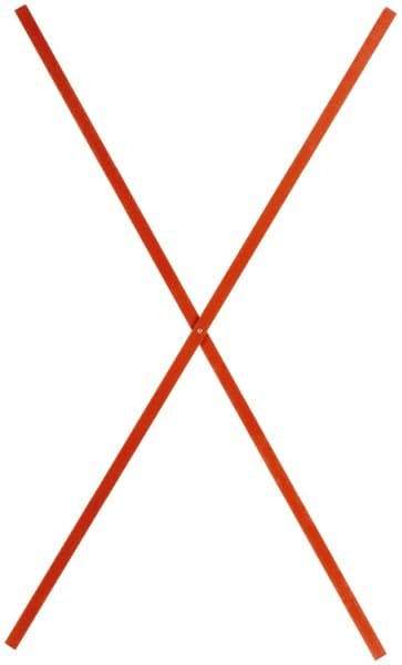 PRO-SAFE - Fiberglass Roll Up Sign Ribs - Orange, Compatible with Roll Up Signs - USA Tool & Supply