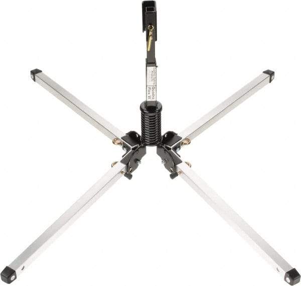 PRO-SAFE - 4' High, Roll-Up Traffic Sign Stand Kit - Aluminum/Steel, Compatible with 48" High x 48" Wide Signs, Silver & Black - USA Tool & Supply