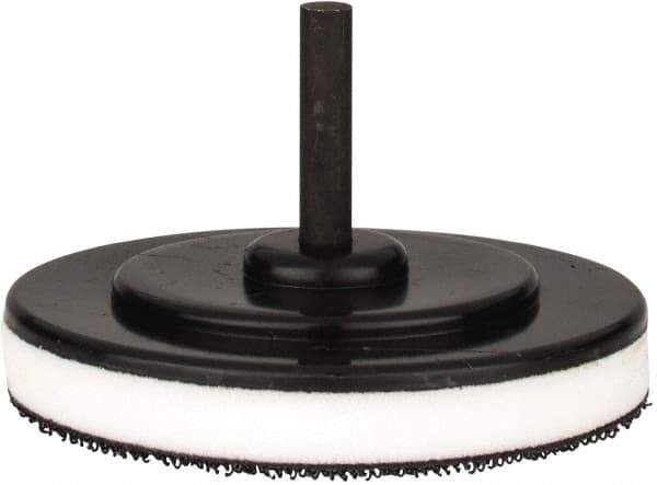 Tru-Maxx - 3" Diam Hook & Loop Disc Backing Pad - 1/4" Shank Diam, Medium Density, 15,500 RPM - USA Tool & Supply