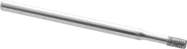 Strauss - 0.11" Head Diam x 0.157" Head Thickness CBN Grinding Pin - 1/8" Shank Diam x 2" Shank Length, Medium Grade, 80 Grit - USA Tool & Supply