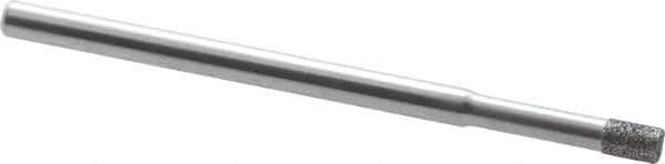 Strauss - 1/8" Head Diam x 0.157" Head Thickness CBN Grinding Pin - 1/8" Shank Diam x 2" Shank Length, Fine Grade, 120 Grit - USA Tool & Supply