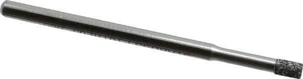 Strauss - 1/8" Head Diam x 0.157" Head Thickness CBN Grinding Pin - 1/8" Shank Diam x 2" Shank Length, Medium Grade, 80 Grit - USA Tool & Supply
