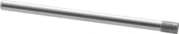 Strauss - 0.14" Head Diam x 0.197" Head Thickness CBN Grinding Pin - 1/8" Shank Diam x 2" Shank Length, (170 Mesh Grit) - USA Tool & Supply