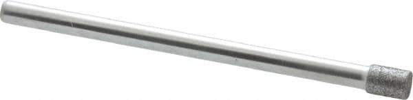 Strauss - 0.157" Head Diam x 0.197" Head Thickness CBN Grinding Pin - 1/8" Shank Diam x 2" Shank Length, (170 Mesh Grit) - USA Tool & Supply