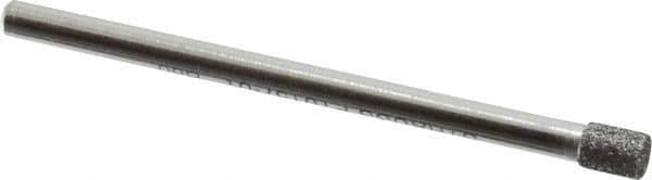 Strauss - 0.157" Head Diam x 0.197" Head Thickness CBN Grinding Pin - 1/8" Shank Diam x 2" Shank Length, Medium Grade, 80 Grit - USA Tool & Supply
