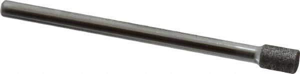 Strauss - 0.177" Head Diam x 1/4" Head Thickness CBN Grinding Pin - 1/8" Shank Diam x 2" Shank Length, (170 Mesh Grit) - USA Tool & Supply