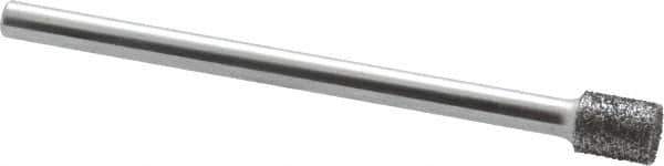 Strauss - 0.197" Head Diam x 1/4" Head Thickness CBN Grinding Pin - 1/8" Shank Diam x 2" Shank Length, (170 Mesh Grit) - USA Tool & Supply