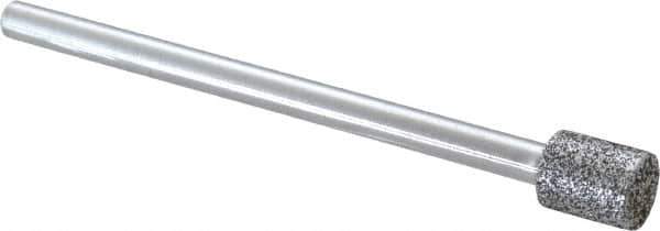 Strauss - 1/4" Head Diam x 0.276" Head Thickness CBN Grinding Pin - 1/8" Shank Diam x 2" Shank Length, Medium Grade, 80 Grit - USA Tool & Supply