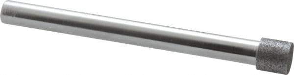 Strauss - 0.335" Head Diam x 0.315" Head Thickness CBN Grinding Pin - 1/4" Shank Diam x 3" Shank Length, (170 Mesh Grit) - USA Tool & Supply