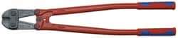 Knipex - 30" OAL, 37mm Jaw Length x 90mm Jaw Width, Bolt Cutter Pliers - Standard Head, Steel Tube, Power-Coated Handles - USA Tool & Supply