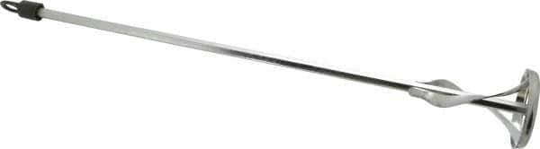 Premier Paint Roller - Metal Chrome Power Mixer - 17 Inch Long x 3/8 Inch Shank Diameter, Compatible with 1 to 5 Gallon Containers - USA Tool & Supply