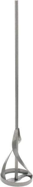 Premier Paint Roller - Metal Chrome Power Mixer - 17 Inch Long x 3/8 Inch Shank Diameter, Compatible with 5 to 10 Gallon Containers - USA Tool & Supply