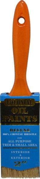 Premier Paint Roller - 2" Flat Hog Varnish Brush - 2-1/2" Bristle Length, 7" Wood Handle - USA Tool & Supply