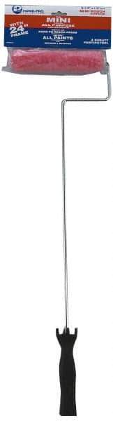 Premier Paint Roller - 1/2" Nap, Mini Paint Roller - 6-1/2" Wide, Includes Roller Cover & Frame - USA Tool & Supply