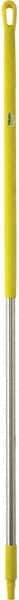 Vikan - 60 x 1-1/4" Stainless Steel Squeegee Handle - European Threaded Connection, Yellow - USA Tool & Supply
