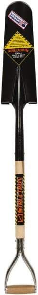 SEYMOUR-MIDWEST - 16" High x 5-3/4" Wide Round Steel Spade - 30" Long Wood D-Grip Handle, Front Turned - USA Tool & Supply