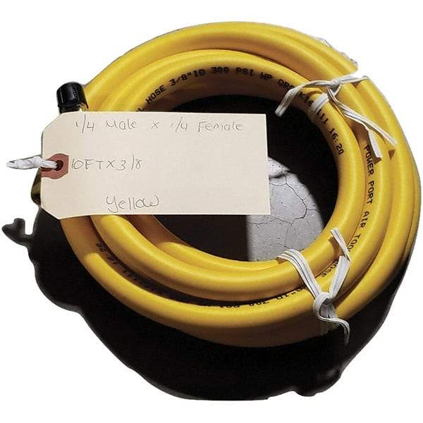 Dynabrade - 3/8" ID 10' Long Hose - Female/Male Ends, 1/4" Fitting, Red - USA Tool & Supply