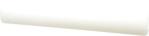 Value Collection - 1' Long, 2" Diam, Polyethylene (HDPE) Plastic Rod - White - USA Tool & Supply