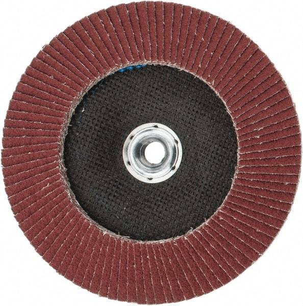 3M - 40 Grit, 7" Disc Diam, 5/8-11 Center Hole, Type 29 Ceramic Flap Disc - 13,300 Max RPM, Cloth Backing, Arbor Attaching System, Coated - USA Tool & Supply