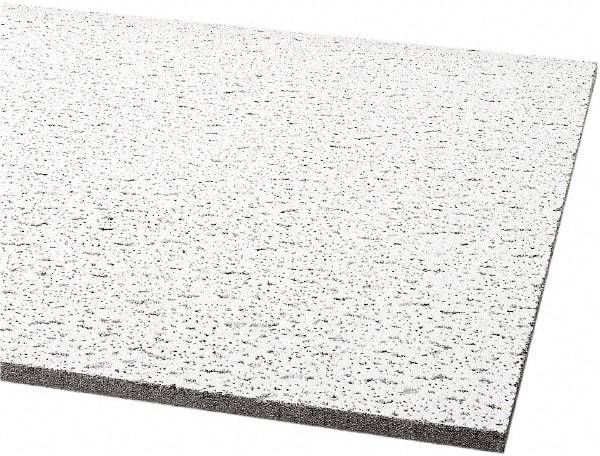 Armstrong World - 48" Long x 24" Wide, Wet-Formed Mineral Fiber Acoustic Ceiling Tile - ASTM E1264 Specification, White - USA Tool & Supply