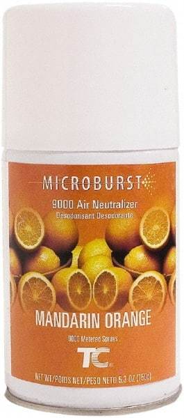 Rubbermaid - 5.3 oz Air Freshener Dispenser Aerosol Refill - Mandarin Orange, Compatible with Microburst 9000 Dispensers - USA Tool & Supply