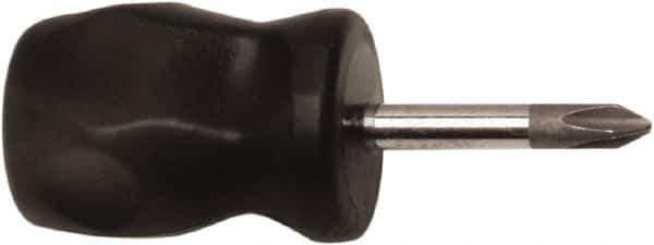 Ability One - #2, 1-1/2" OAL, Standard Phillips Screwdriver - 1-1/2" Blade Length, Round Shank, Ergonomic Handle - USA Tool & Supply