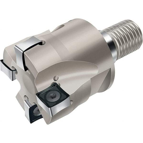 Walter - 40mm Cut Diam, 10mm Max Depth of Cut, Indexable Chamfer & Angle End Mill - Multiple Insert Styles, Modular Connection Shank, Through Coolant - USA Tool & Supply