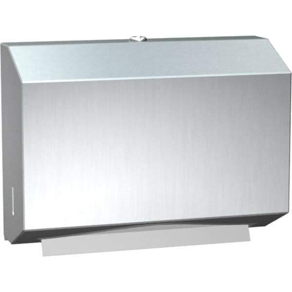 ASI-American Specialties, Inc. - Manual, Stainless Steel Paper Towel Dispenser - 200 C-Fold or 275 Multi-Fold, Silver - USA Tool & Supply