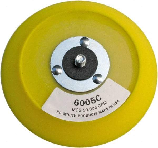 Made in USA - 6" Diam Hook & Loop Disc Backing Pad - Firm Density, 12,000 RPM - USA Tool & Supply
