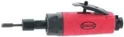 Sioux Tools - 1/4" Collet, Straight Handle, Straight Air Die Grinder - 18,000 RPM, Rear Exhaust, 23 CFM, 0.5 hp, 6.21 bar, 1/4 NPT - USA Tool & Supply
