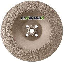 Camel Grinding Wheels - 24 Grit, 7" Wheel Diam, 1/4" Wheel Thickness, Type 29 Depressed Center Wheel - Diamond, 8,500 Max RPM - USA Tool & Supply