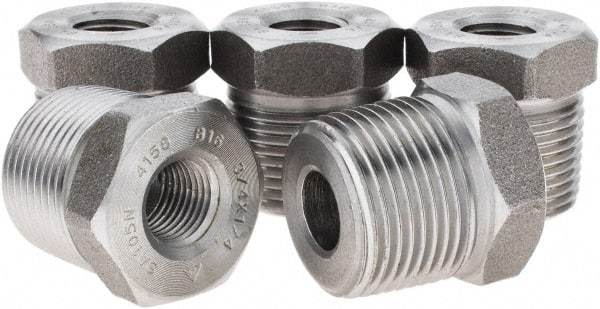 Value Collection - Size 3/4 x 1/4", Class 3,000, Forged Carbon Steel Black Pipe Bushing - NPT End Connection - USA Tool & Supply