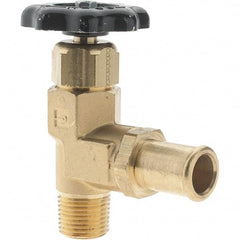 Parker - Hose I.D. x MNPTF End Connection Brass Truck Valve - 3.73" OAL - USA Tool & Supply