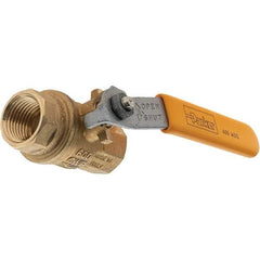 Parker - 1/2" Pipe, Bronze Full Port Ball Valve - NPT Ends, Lever Handle, 600 WOG, 150 WSP - USA Tool & Supply