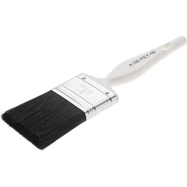 Value Collection - 2" Angled Nylon Varnish Brush - 2-1/2" Bristle Length, Plastic Handle - USA Tool & Supply