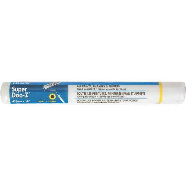 Wooster Brush - 3/8" Nap, 18" Wide Paint Roller Cover - Medium-Rough Texture, Woven - USA Tool & Supply