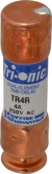 Ferraz Shawmut - 160 VDC, 250 VAC, 4 Amp, Time Delay General Purpose Fuse - Clip Mount, 50.8mm OAL, 20 at DC, 200 at AC kA Rating, 9/16" Diam - USA Tool & Supply