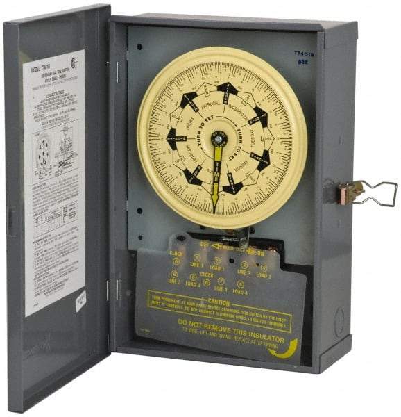 Intermatic - 7 Day Indoor Analog Electromechanical Timer Switch - 208 to 277 VAC, 60 Hz, - USA Tool & Supply