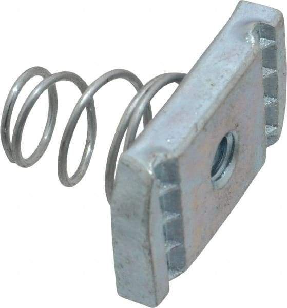 Thomas & Betts - Steel Short Spring Strut Nut - 1/4" Bolt, Used with Thomas & Betts Channel Type B Only - USA Tool & Supply