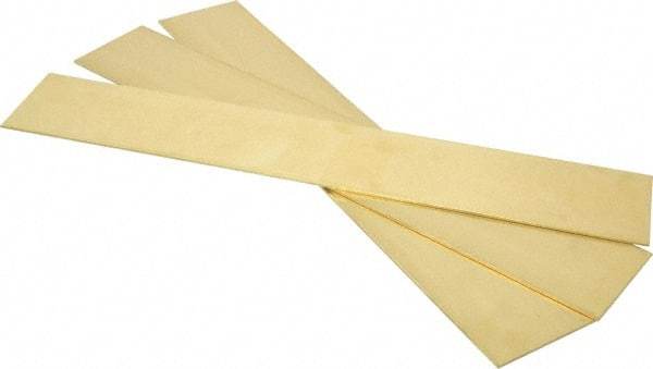 Made in USA - 0.064 Inch Thick x 2 Inch Wide x 12 Inch Long, Brass Strip - Alloy 260 - USA Tool & Supply
