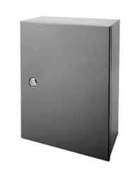 Wiegmann - Steel Standard Enclosure Hinge Flat Cover - NEMA 4, 12, 13, 24" Wide x 30" High x 8" Deep, Dirt-tight, Dust-tight, Oiltight & Watertight - USA Tool & Supply