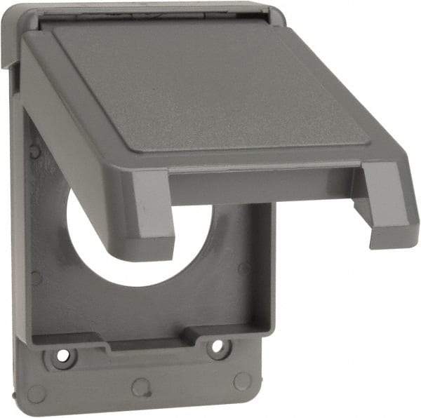 Thomas & Betts - Electrical Outlet Box Polycarbonate Single Receptacle Cover - USA Tool & Supply