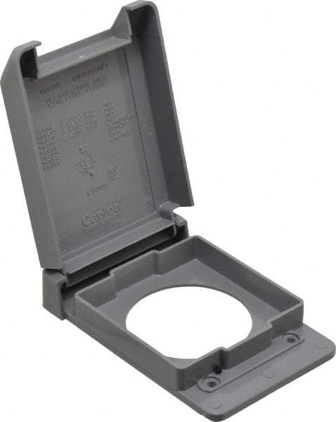 Thomas & Betts - Electrical Outlet Box Polycarbonate Single Receptacle Cover - USA Tool & Supply