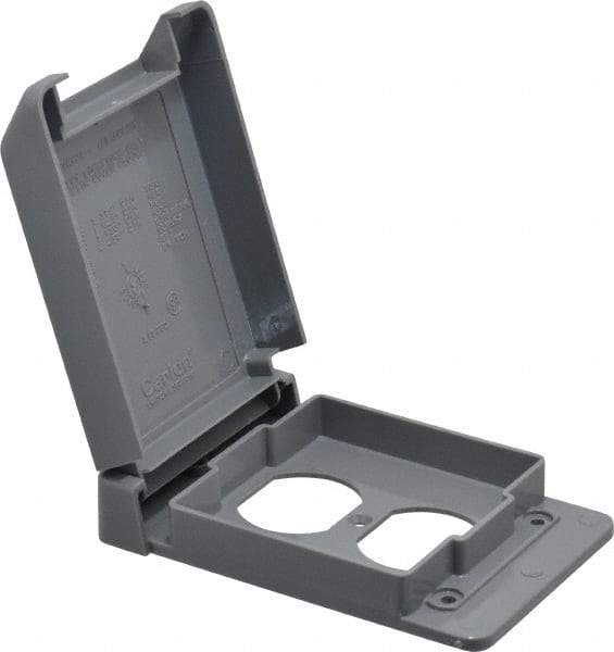 Thomas & Betts - Electrical Outlet Box Polycarbonate Duplex Receptacle Cover - USA Tool & Supply