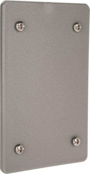 Thomas & Betts - Electrical Outlet Box Polycarbonate Blank Cover - Includes Gasket & Screw - USA Tool & Supply