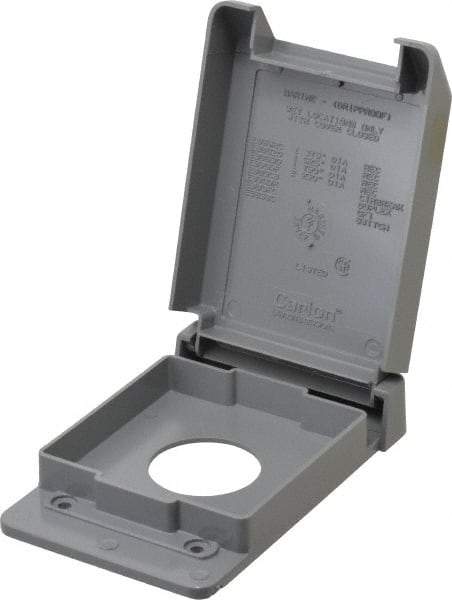 Thomas & Betts - Electrical Outlet Box Polycarbonate Single Receptacle Cover - USA Tool & Supply